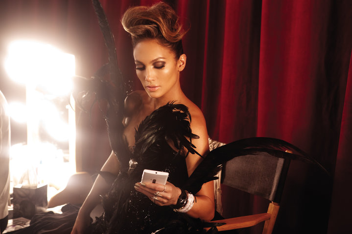 JLo on the set of "Live It Up"