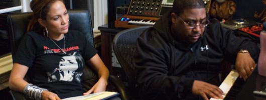 Jennifer Lopez and Cory Rooney in the studio